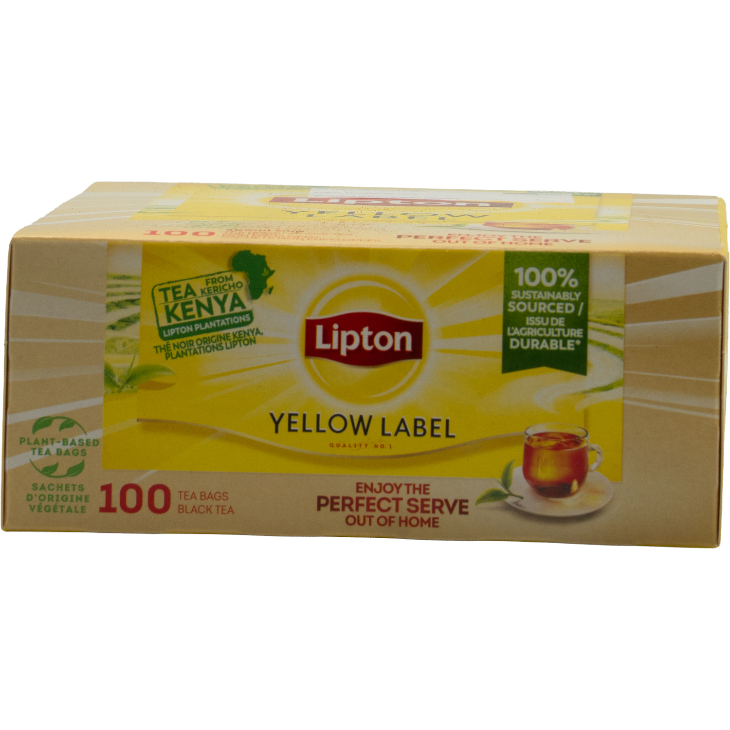 Lipton Yellow Label – Schwarzer Tee aus Kenia (100 Teebeutel)