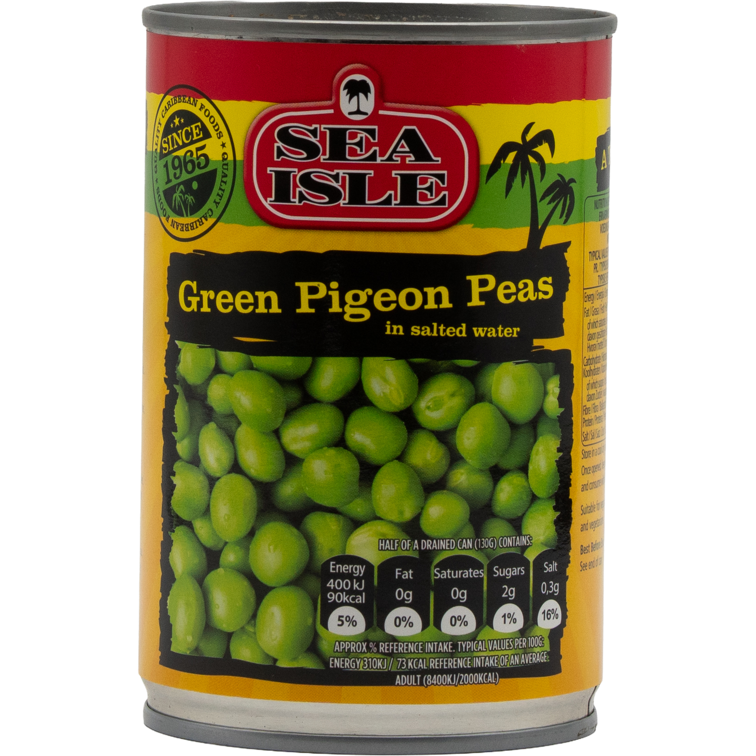 Sea Isle Green Pigeon Peas – Grüne Erbsen in Salzwasser (400 g)
